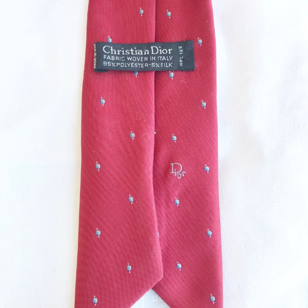 Christian Dior vintage men’s tie in maroon - Picture 4 of 5